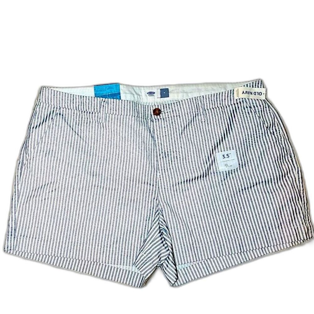 🌟 NWT Old Navy Striped 3.5” Cotton Shorts Sz 16